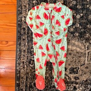 Post peanut watermelon footie NWOT